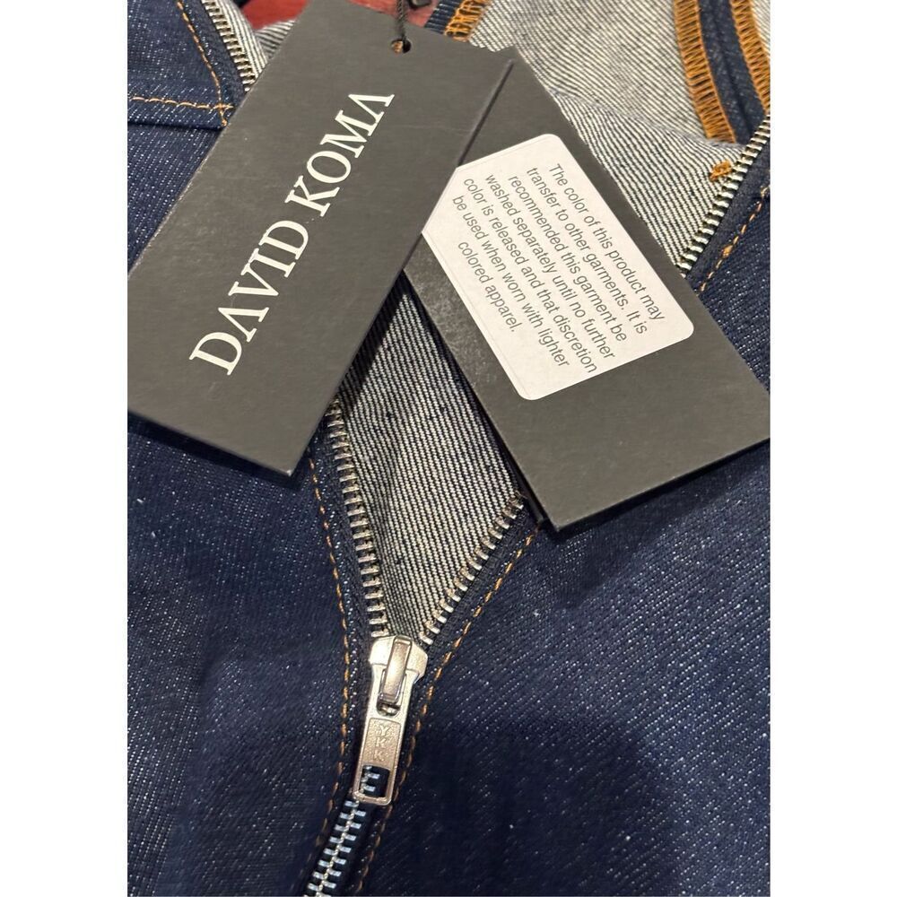 David Koma Stylish Denim Mini Dress with Silver Accents NWT - Picture 7 of 13
